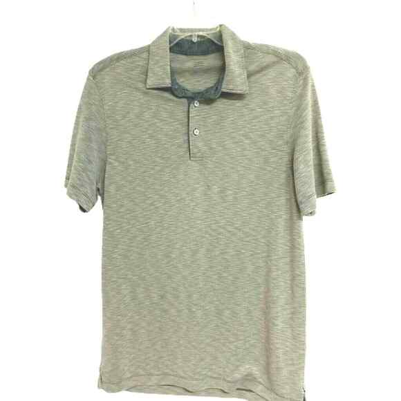 Van Heusen Mens Polo Shirt Large Heather Green Short Sleeve Casual Golf Top - Picture 3 of 11